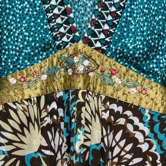 Go Fish Clothing V-Neck Embroidered Waist Dress - Picture 3 of 5